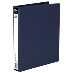 FM Overlay Insert Cover Ringbinder A4 26mm 3 Ring Navy Blue