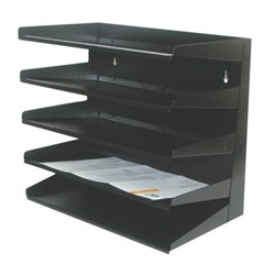 Document Tray Rack 5 Tier Black