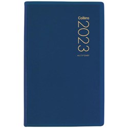 Collins A6.51P Pocket Diary 1 Day To A Page 2023 Blue