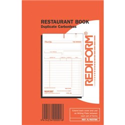 Rediform Restaurant Order Book NCR Duplicate Set of 50