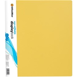 OfficeMax A4 Display Book 20 Pocket Yellow