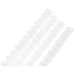 6mm Plastic Binding Coils 21 Ring Clear, Pack of 100