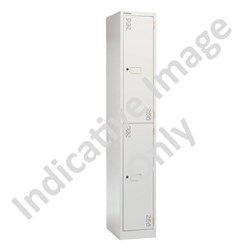 Precision Classic 2 Tier Locker 300mm Latch Lock Silver Grey