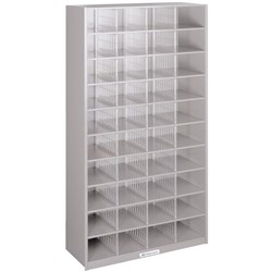 Precision Pigeon Hole Cabinet 40 Hole Silver Grey