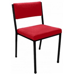 MS2 Stacker Chair Black Frame Crimson Red Fabric