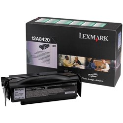 Lexmark 12A8420 Black Return Program Laser Toner Cartridge