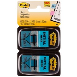 Post-it® Flags 680-13 Initial Here Blue 100 Flags