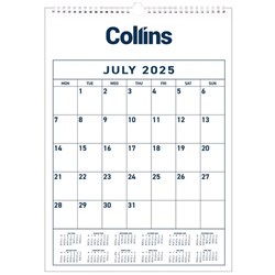 Collins Month to View Mid Year Calendar 1 July 2025 to 30 June 2026