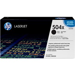 HP 504X Black Laser Toner Cartridge High Yield CE250X