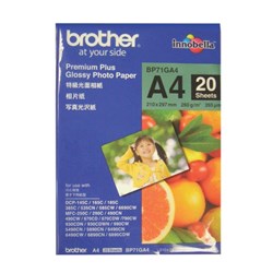 Brother A4 Premium Plus Inkjet Glossy Photo Paper, Pack of 20