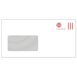 NZ Post DLE Postage Paid Window Envelopes Seal Easi White BSP10, Box of 500