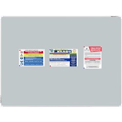 Boyd  Pinboard Aluminium Frame 600x900mm Grey Fabric