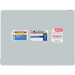 Boyd  Pinboard Aluminium Frame 1200x900mm Grey Fabric