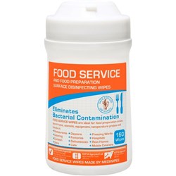 Food Service Disinfectant Towelette Wipes, Tub of 160