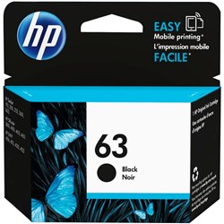 HP 63 Black Ink Cartridge F6U62AA