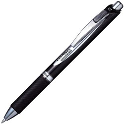 Pentel Black EnerGel Retractable Pen 0.7mm Fine Tip