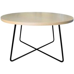 Criss Cross Coffee Table 600mm Black / Coastal Elm Wilderness