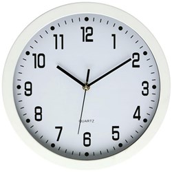 Dixon Glass Face Quartz Wall Clock 30cm White