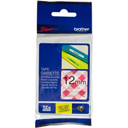 Brother Labelling Tape Cassette TZe-MPRG31 12mm x 4m Black on Red Gingham