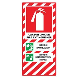 Carbon Dioxide Fire Extinguisher Safety Sign 240x340mm