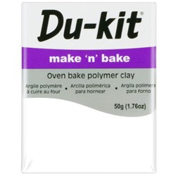 Du-kit Make n Bake Oven Bake Modelling Clay 50g White