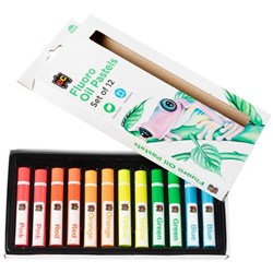 EC Oil Pastels Fluoro Colours, Pack of 12