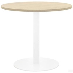 Classic Meeting Table Round 900mm Refined Oak/White