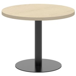 Classic Round Coffee Table 600mm Refined Oak/Black