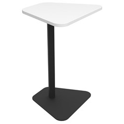 Fiord Laptop Table 550mm Trapezium Snowdrift/Black