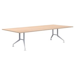 Fiord Boardroom Table 3000mm Rectangular Refined Oak/White