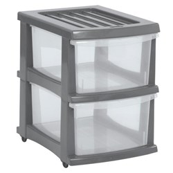 Taurus Storage Drawer 2 Drawer Grey