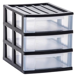 Taurus Storage Drawer A4 3 Drawer Charcoal