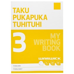 Warwick My Writing Book 3 Taku Pukapuka Tuhituhi 9mm Ruled 230x317mm 64 Pages