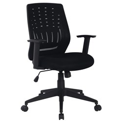 Pacer Task Chair Mesh Back Adjustable Arms Black/Black
