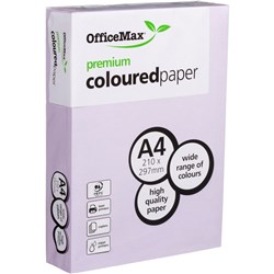 OfficeMax A4 80gsm Lovely Lavender Premium Coloured Copy Paper, Pack of 500