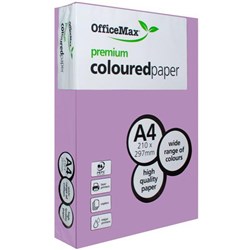 OfficeMax A4 80gsm Powerful Purple Premium Coloured Copy Paper, Pack of 500