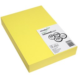OfficeMax A4 160gsm Yummy Yellow Premium Coloured Copy Paper, Pack of 250