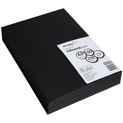 OfficeMax A4 160gsm Beady Black Premium Coloured Copy Paper, Pack of 250