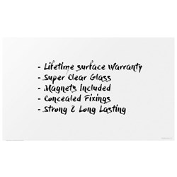 Boyd  Glass Writing Board Magnetic White 900 x 1500mm