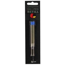 GBP Executive Compatible Pen Refill Medium Blue, Pack of 2