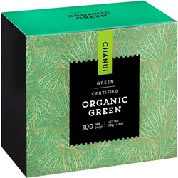 Chanui Organic Green Tagless Tea Bags, Box of 100