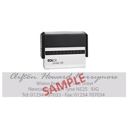 Colop 25 Oblong Custom Made Printer Stamps Black