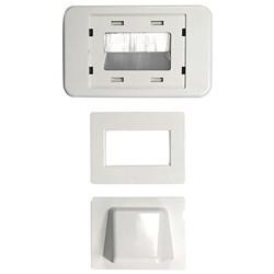 Amdex Bullnose & Flush Mount Combination Wall Plate White