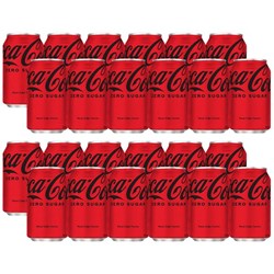 Coke Zero Sugar Cans 330ml, Pack of 24