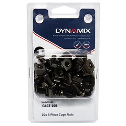 Dynamix Cage Nuts For Mounting Equipment 3 Piece, Pack of 20