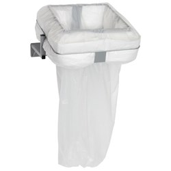Infinity Rubbish Cradle Wall Mount Square 900mm Silver