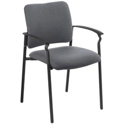 Polo Visitor Chair With Arms Quantum Fabric/Storm