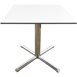Multipurpose Outdoor Table Square 600mm Arctic White/Stainless Steel