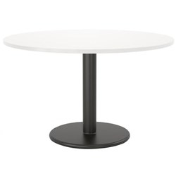 Cubit Polo Meeting Table 1200mm Round White/Black