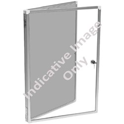 Boyd Pinboard Noticeboard Display Case 900x1200mm Keylargo Fabric/Zinc